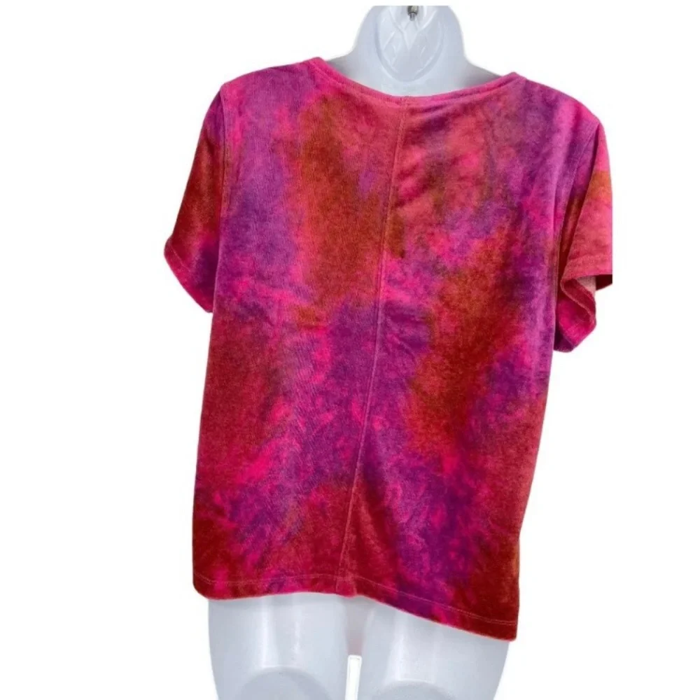 Free People Bright Eyes Fantastic Fuscia Combo Velvet Shirt - Picture 2 of 3